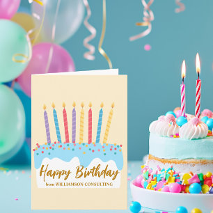 Happy Birthday Cake Custom From All of Us Office Card