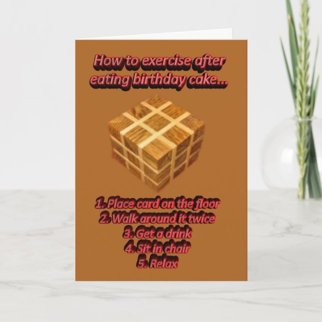 Happy Birthday cake funny humourous Birthday wishe Card (Front)