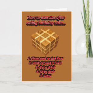 Happy Birthday cake funny humourous Birthday wishe Card