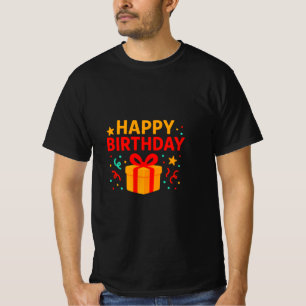 Happy Birthday Cake Graphic T-Shirt
