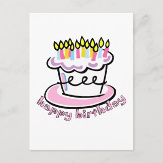 Happy Birthday cake Postcard