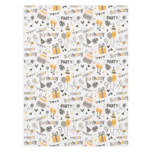 Happy birthday cake print tablecloth