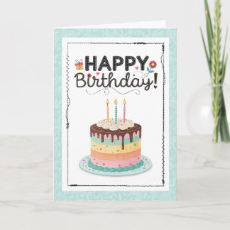 Happy Birthday Cake Sweet Treat Card