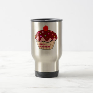 Happy Birthday Cake Travel Mug