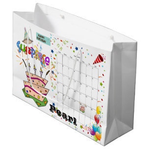 Happy Birthday Calendar April 2022 Gift Bag