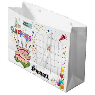 Happy Birthday Calendar January 2022 Gift Bag