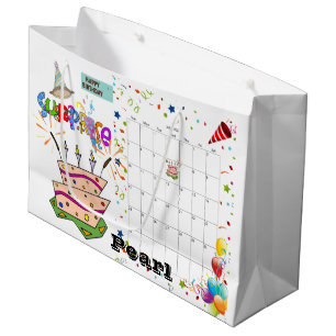 Happy Birthday Calendar July 2022 Gift Bag