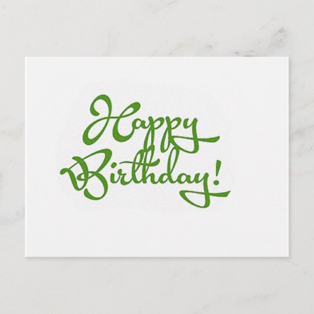 happy birthday calligraphy design holiday postcard (Front)