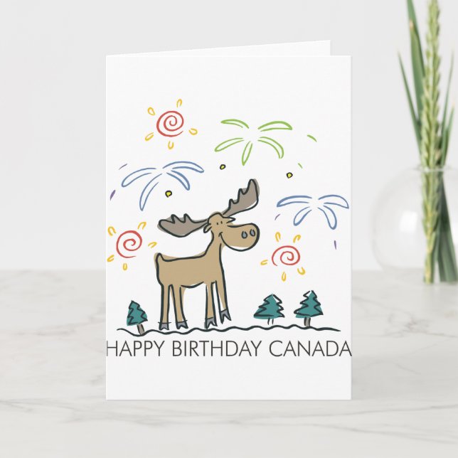 Happy Birthday Canada Card (Front)