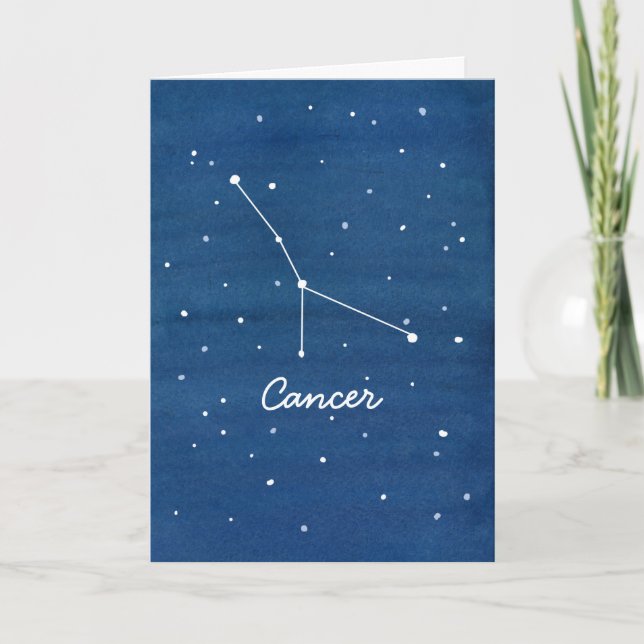 Happy Birthday Cancer Astrology Sign Zodiac Card (Front)
