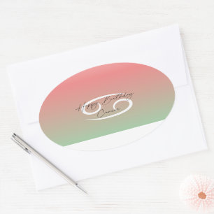 Happy Birthday Cancer Oval Sticker