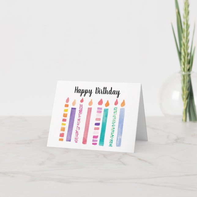 Happy Birthday Candles Card (Front)