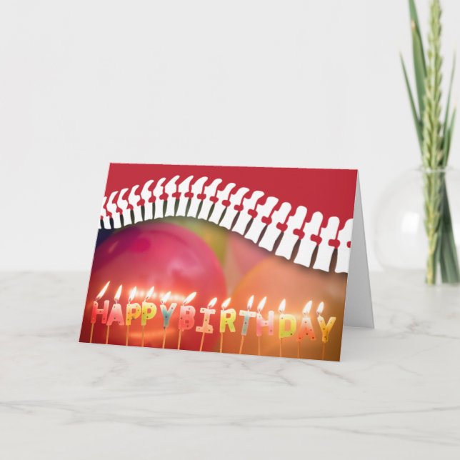 Happy Birthday Candles Spine Chiropractic Birthday Card (Front)