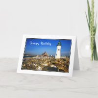 Happy Birthday Cape Cod Lighthouse Greeting Card