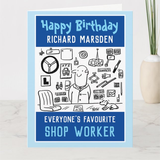 Happy Birthday Car Parts Salesman Card (Front)