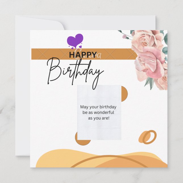 "Happy Birthday" Card (Front)
