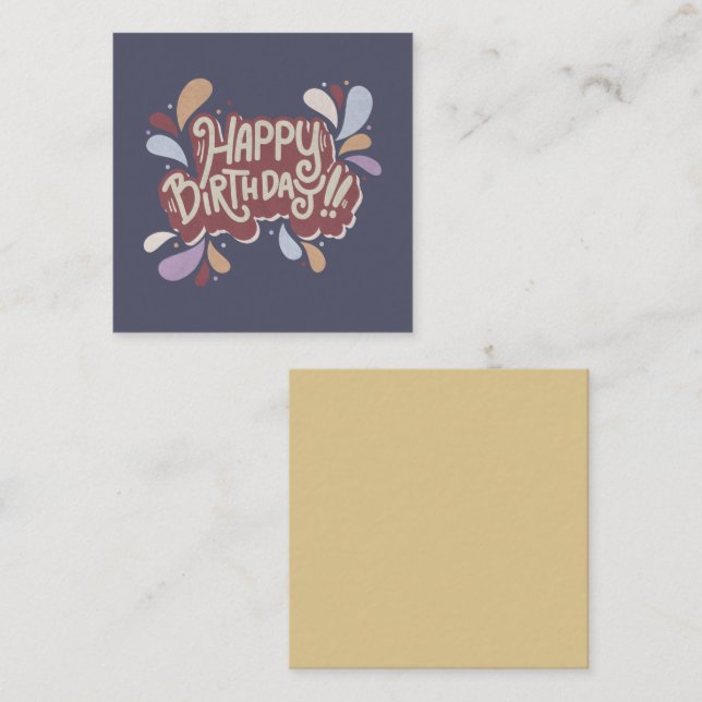 Happy Birthday Card (Front/Back)