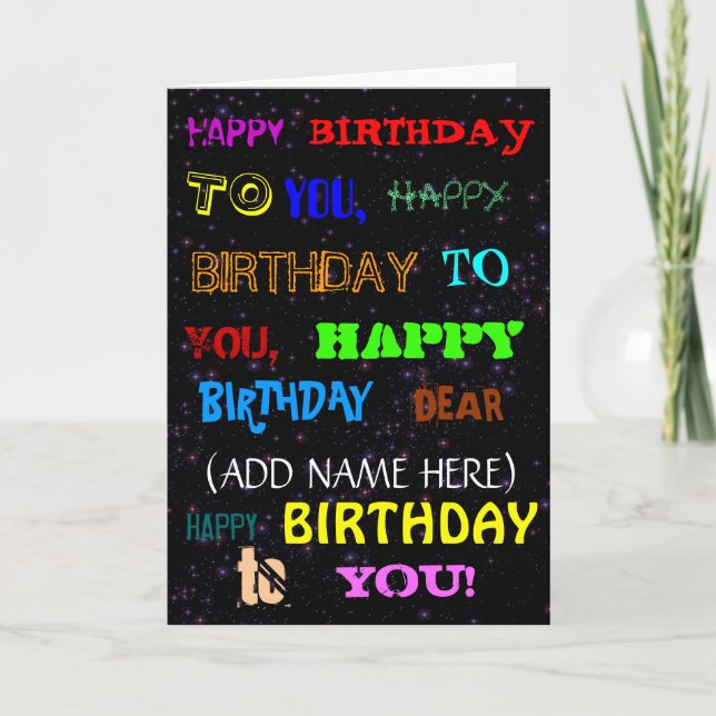 HAPPY BIRTHDAY! CARD (Front)
