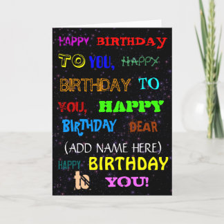 HAPPY BIRTHDAY! CARD