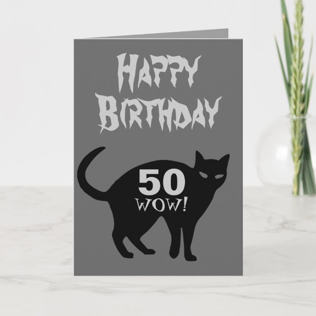 Happy Birthday Card 50th. (Front)