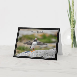 Happy Birthday Card Atlantic Puffin