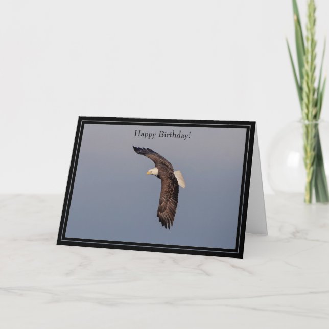 Happy Birthday Card Bald Eagle (Front)