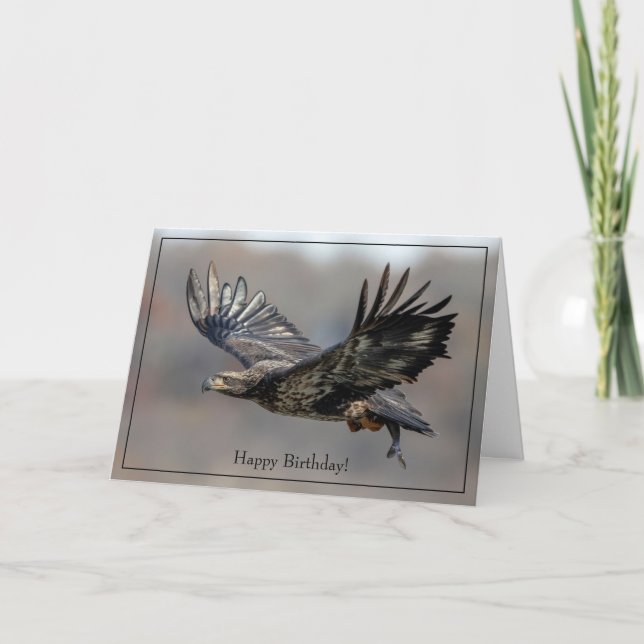 Happy Birthday Card Bald Eagle (Front)