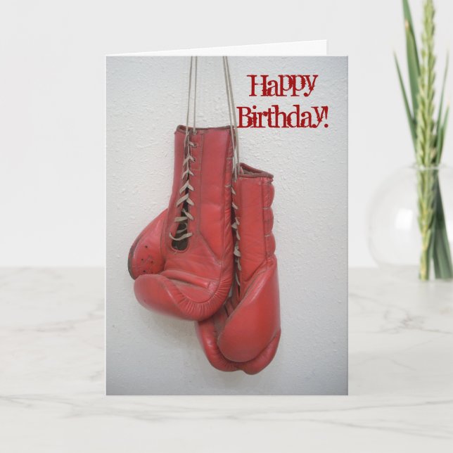 Happy Birthday Card Boxing Gloves (Front)