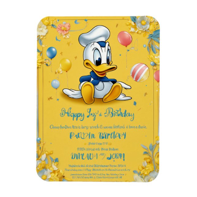 "Happy Birthday Card – Celebrate with Joy and Wish Magnet (Vertical)
