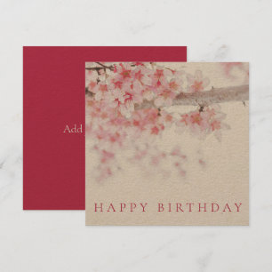 HAPPY BIRTHDAY CARD : CHERRY BLOSSOMS