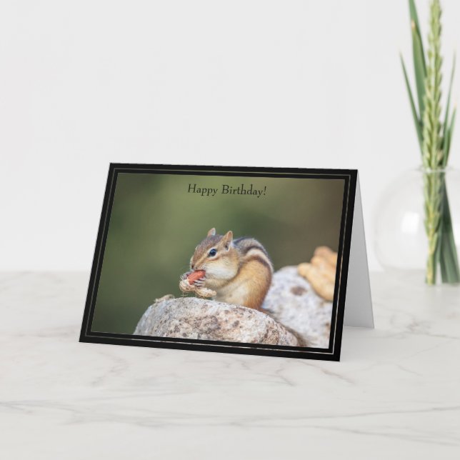 Happy Birthday Card Chipmunk (Front)