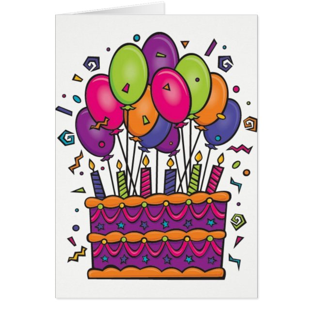 Happy Birthday Card Colours (Front)