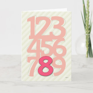 Happy Birthday Card, Eight Year Old Card