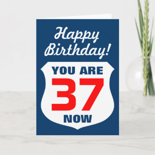 Happy Birthday card for boys and men by age / year