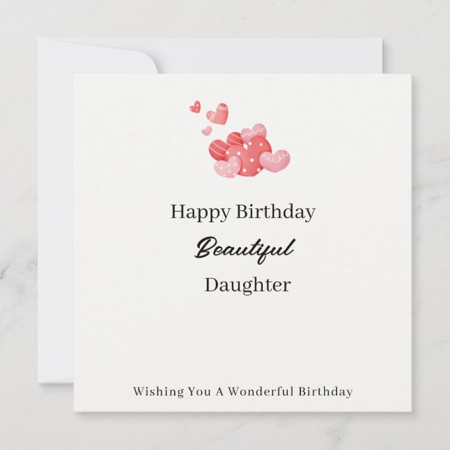 Happy birthday card for daughter (Front)