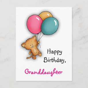 Happy Birthday Card for Granddaughter