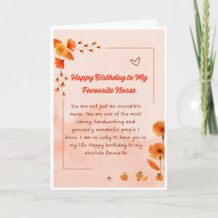 Happy Birthday Card for Nurse