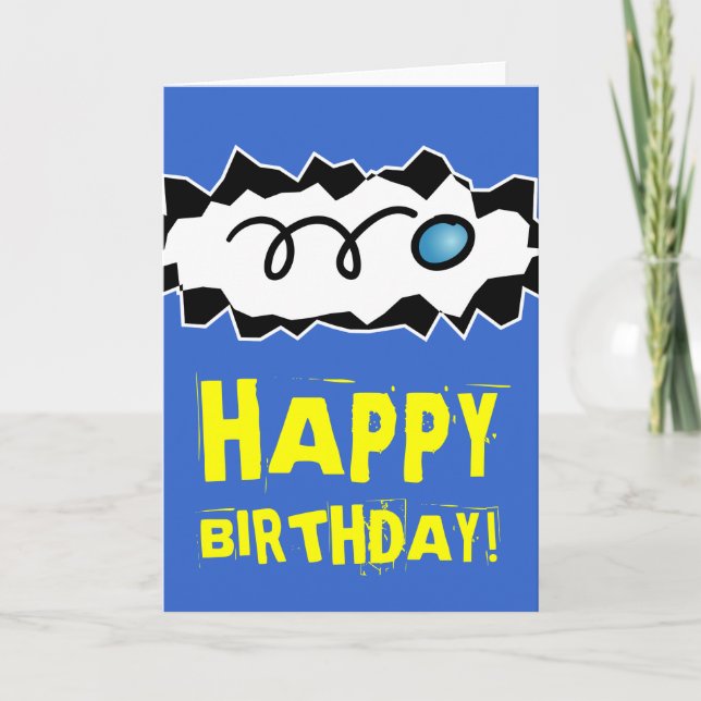 Happy Birthday card for racquetball player and fan (Front)