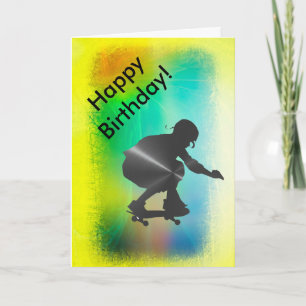 Happy Birthday Card for Skate Boarder