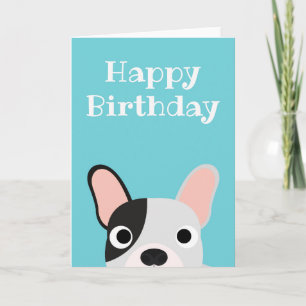 Happy Birthday Card French Bulldog Dog Blank