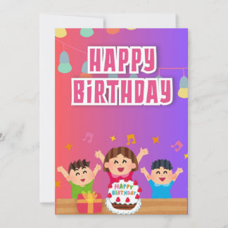 Happy Birthday Card (Fun Family Theme)