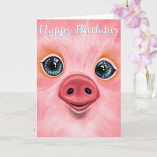 Happy Birthday Card - Happy Baby Piglet