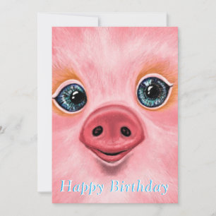 Happy Birthday Card - Happy Baby Piglet
