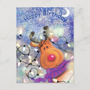 Happy Birthday Card - Happy Reindeer