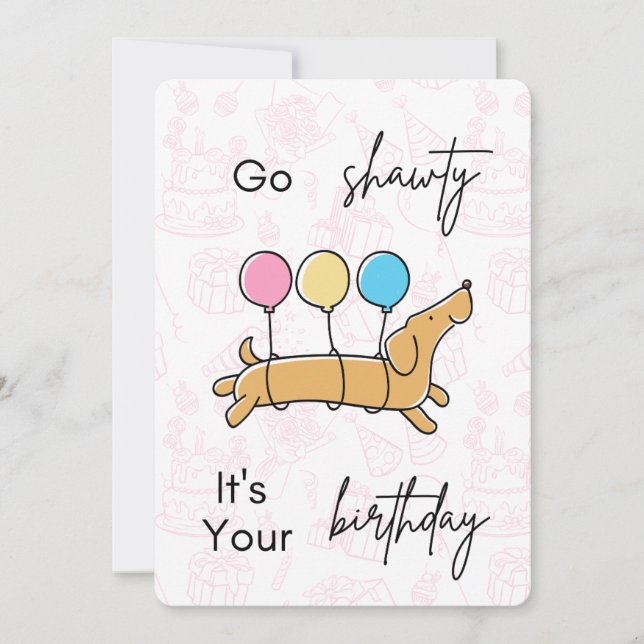 Happy Birthday card / invitation  (Front)