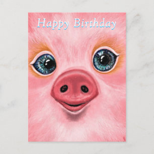 Happy Birthday Card - Little Baby Piglet