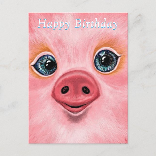 Happy Birthday Card - Little Baby Piglet (Front)