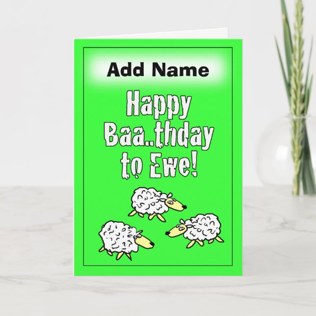 Happy Birthday Card - Personalise Front & Inside (Front)
