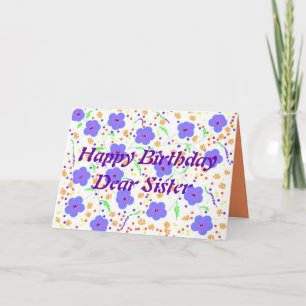 Happy Birthday Card Sister