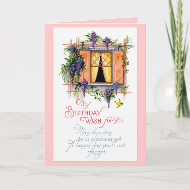 Happy Birthday Card - Vintage (Front)